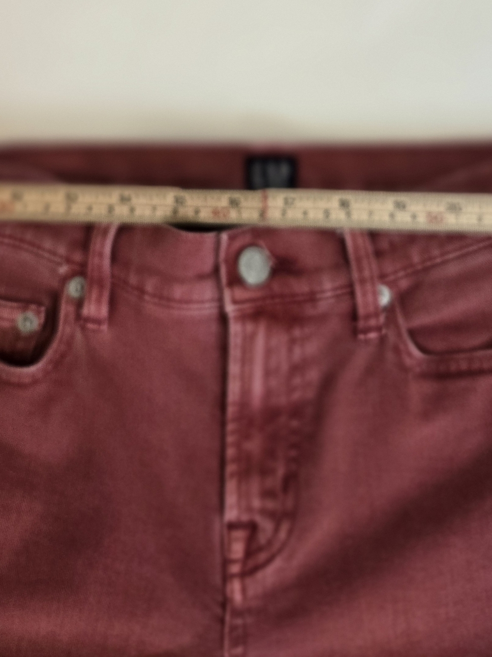 GAP High-Rise  Skinny Jeans in Dusty Rose - Frayed Ankle- 4th Of July! Women 25R - Picture 5 of 16